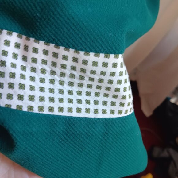 Vintage 1970's Sz 9 Green Peasant Boho German Barmaid Dress Lace-Up Bodice - Picture 10 of 13